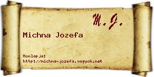 Michna Jozefa névjegykártya